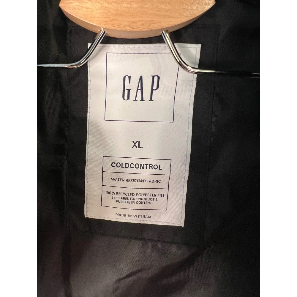 Gap Mens Puffer Vest ColdControl Water Resistant Black XL